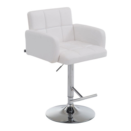 Tabouret de bar Los Angeles en similicuir blanc