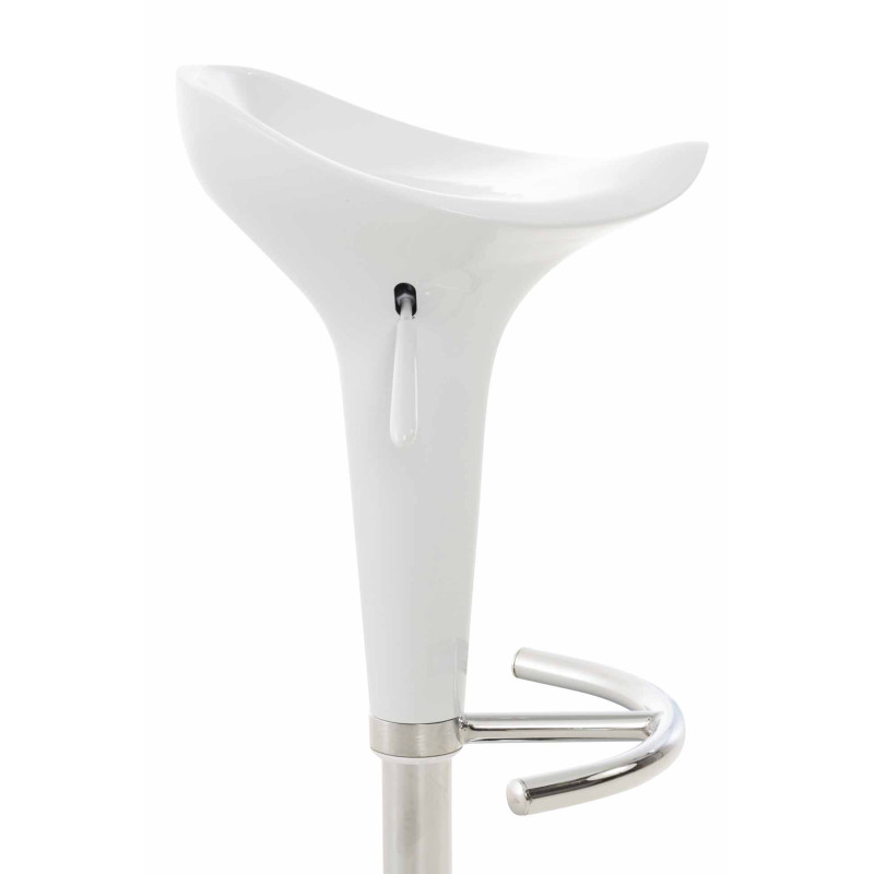 Taburete de bar con forma de silla de montar, blanco