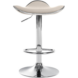 Tabouret de bar Shanghai, similicuir, C, crème