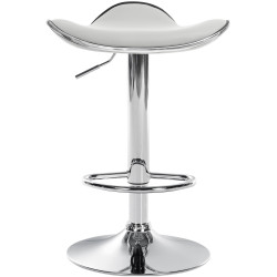 Tabouret de bar Shanghai, similicuir, C, blanc