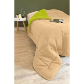 Couette Microfibre 400g/m≤ CALGARY Anis & Nude 140x200cm