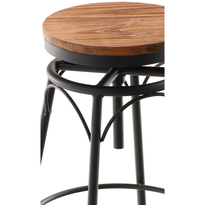Tabouret de bar à poutre noir