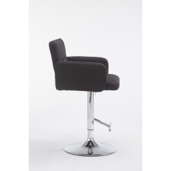 Tabouret de bar Los Angeles, tissu C, noir