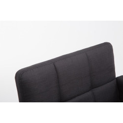 Tabouret de bar Los Angeles, tissu C, noir