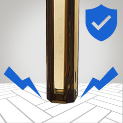 Tabouret de bar Fox, ambre transparent