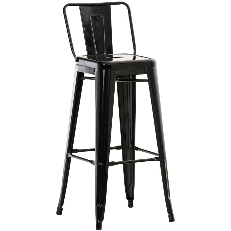 Tabouret de bar noir Mason