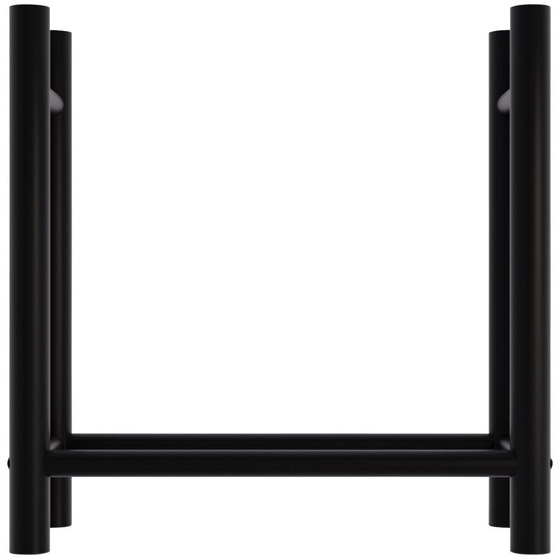 Porte-bûches de cheminée Medya rond 30x80x80 cm noir