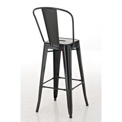 Tabouret de bar Aiden, noir