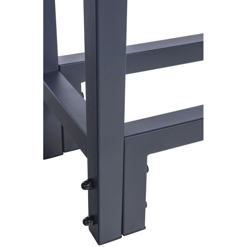 Porte-bûches de cheminée + bâche Martin 25x110x115 cm anthracite