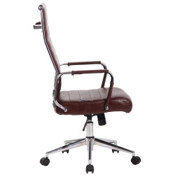 Chaise de bureau Columbus rouge bordeaux