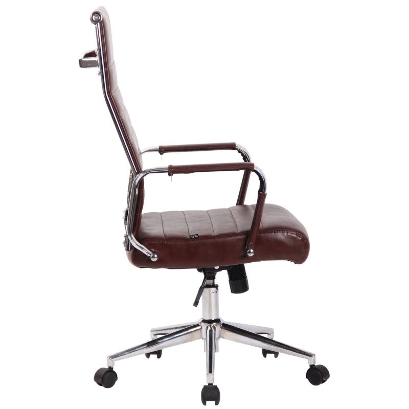 Chaise de bureau Columbus rouge bordeaux