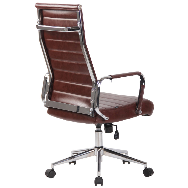 Chaise de bureau Columbus rouge bordeaux
