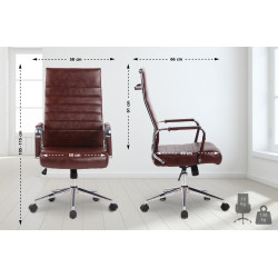Chaise de bureau Columbus rouge bordeaux