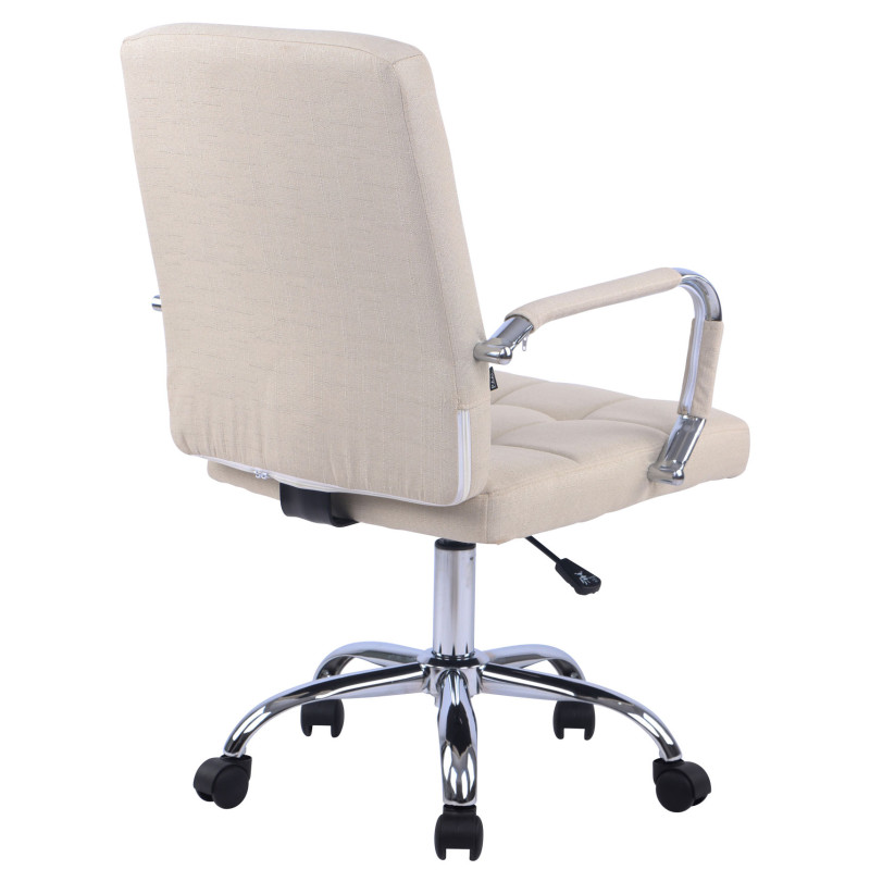 Chaise de bureau Deli PRO en tissu crème