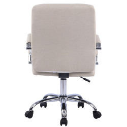 Chaise de bureau Deli PRO en tissu crème