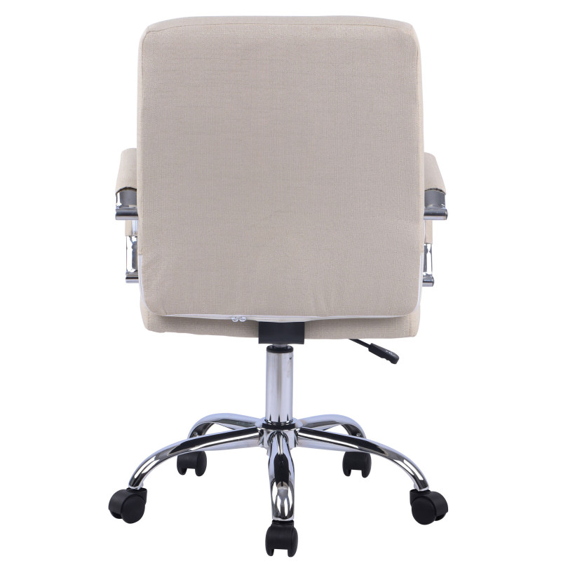 Chaise de bureau Deli PRO en tissu crème