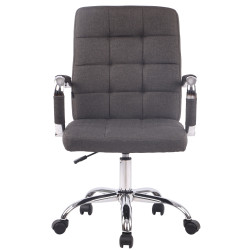 Chaise de bureau Deli PRO en tissu gris foncé