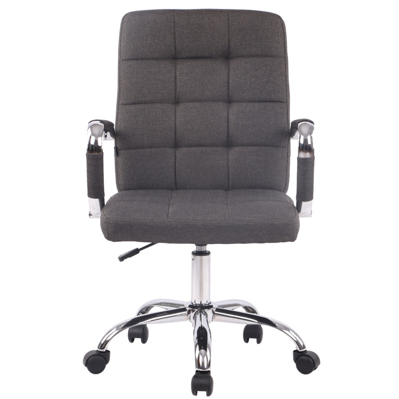 Chaise de bureau Deli PRO en tissu gris foncé