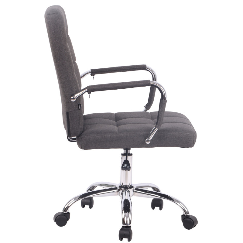Chaise de bureau Deli PRO en tissu gris foncé