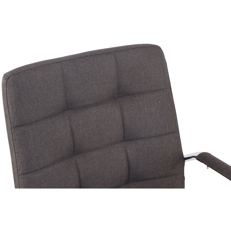 Chaise de bureau Deli PRO en tissu gris foncé