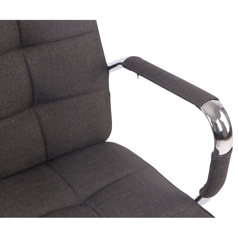 Chaise de bureau Deli PRO en tissu gris foncé