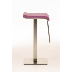 Taburete de bar Lameng de piel sintética E78 morado