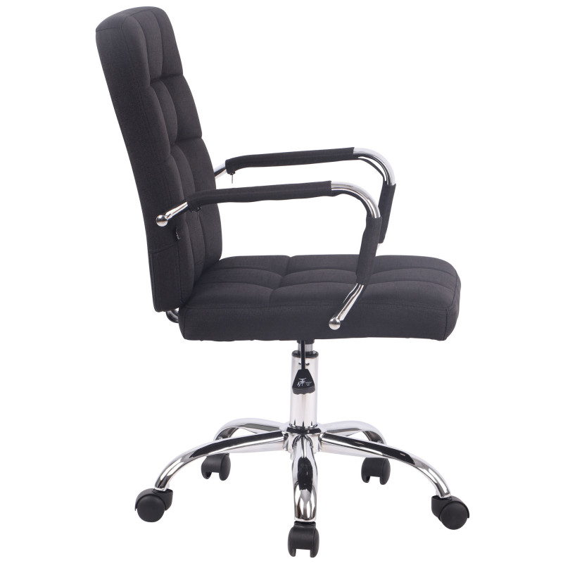 Chaise de bureau Deli PRO en tissu noir