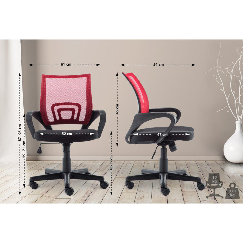 Chaise de bureau Genius rouge