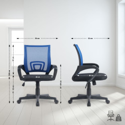 Chaise de bureau Genius bleu