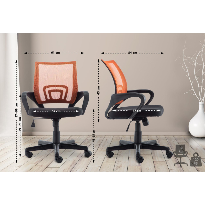 Chaise de bureau Genius orange
