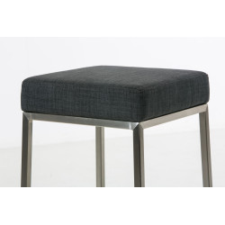 Tabouret de bar Montréal E80, tissu gris foncé