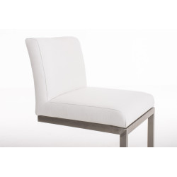 Banqueta de bar Paros em tecido branco