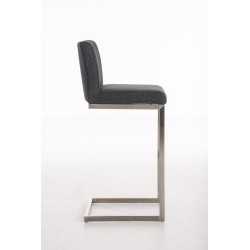 Tabouret de bar Paros, tissu gris foncé