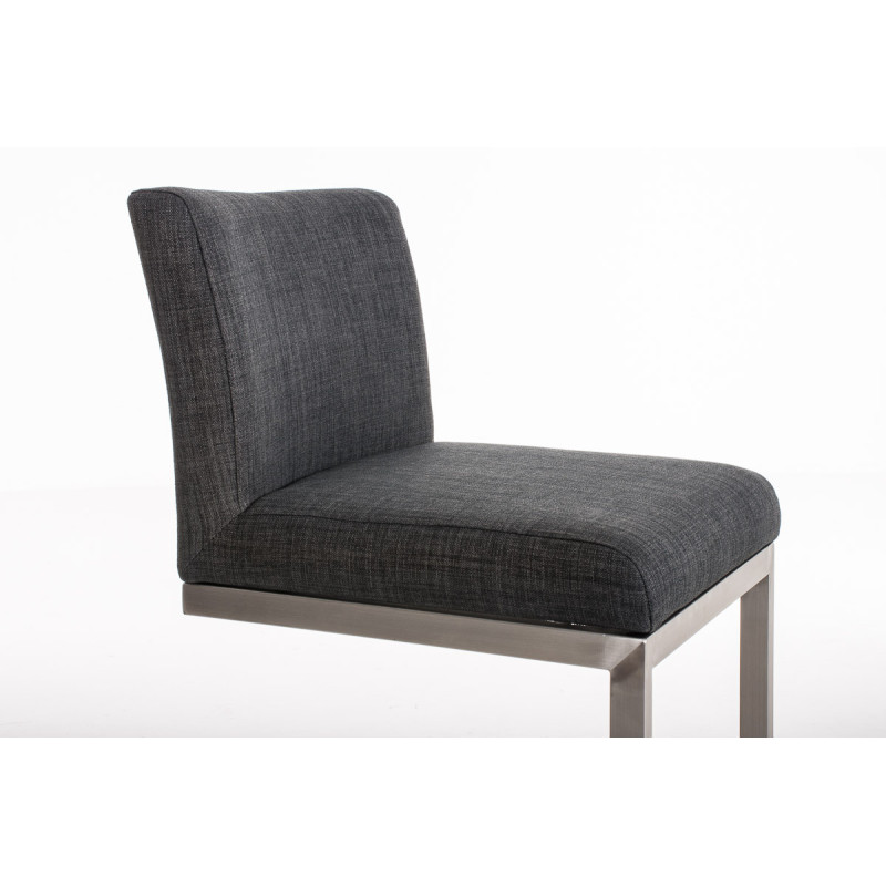 Sgabello da bar Paros, tessuto grigio scuro