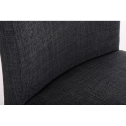 Tabouret de bar Paros, tissu gris foncé