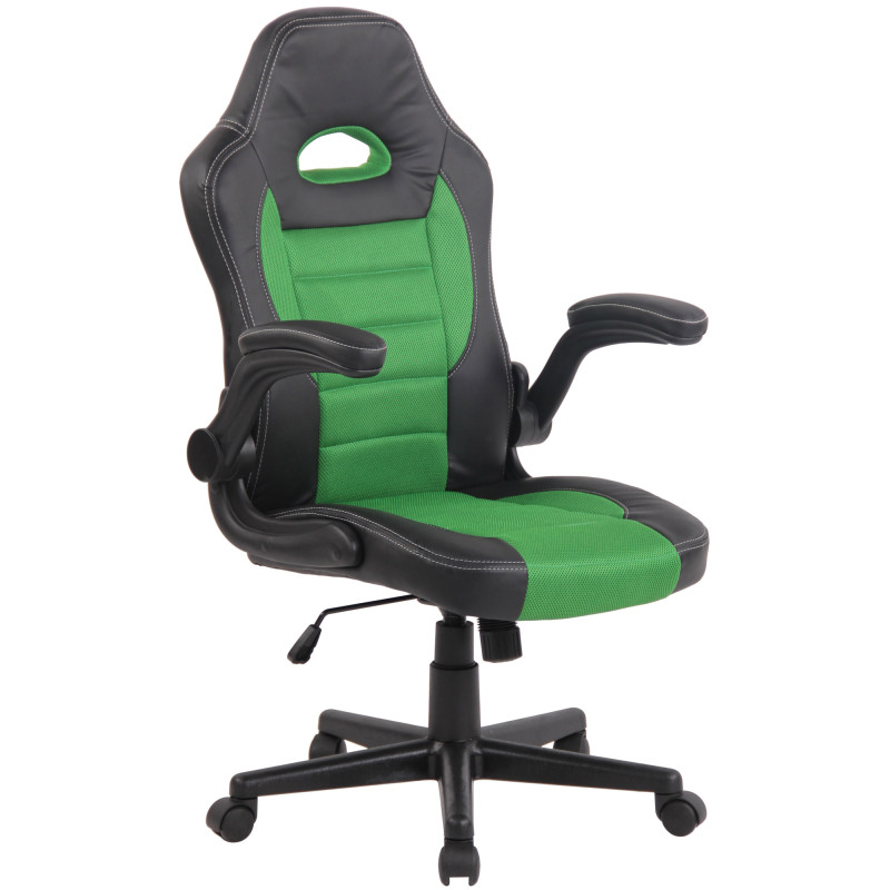 Chaise de bureau John, noire vert