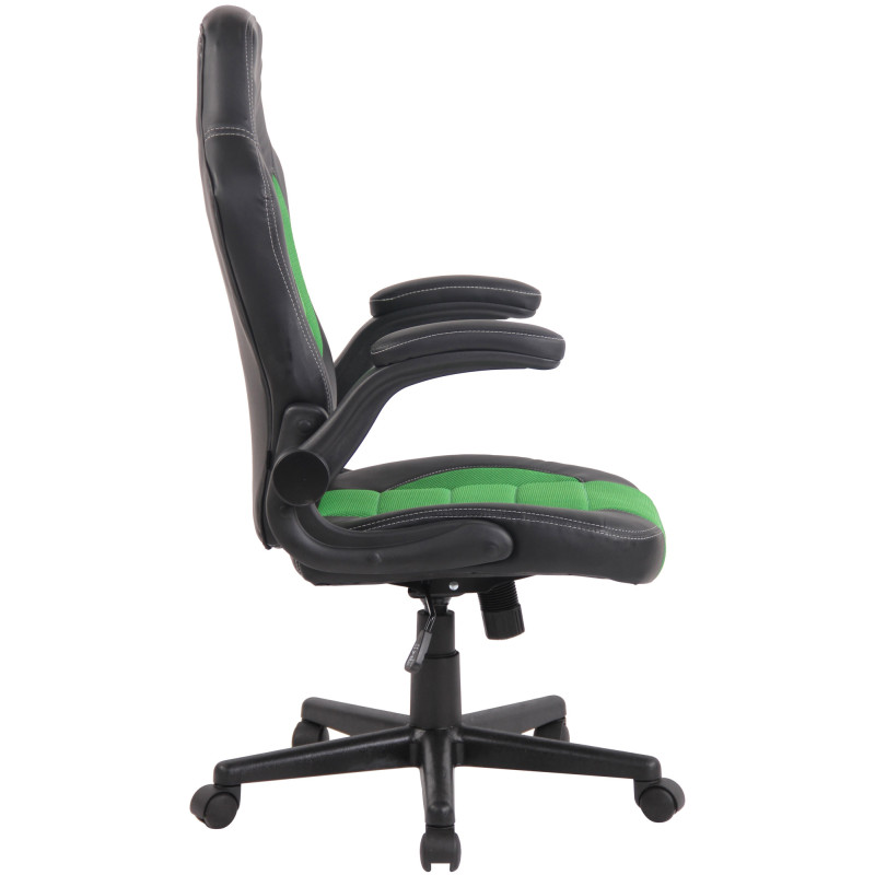 Chaise de bureau John, noire vert