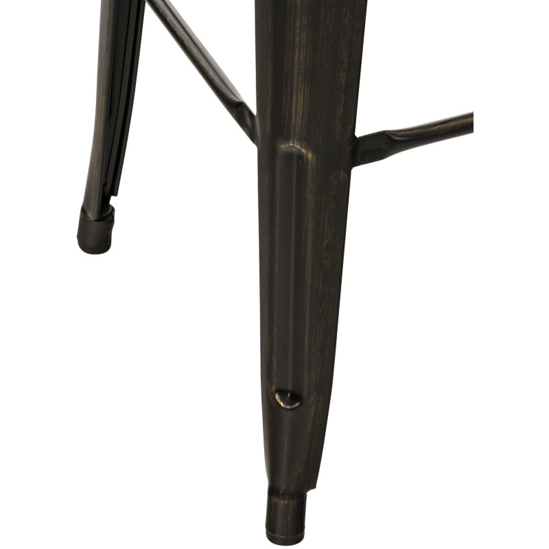 Sgabello da bar Mason nero-oro antico