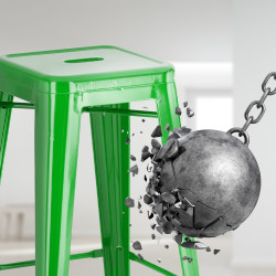 Tabouret de bar vert Joshua