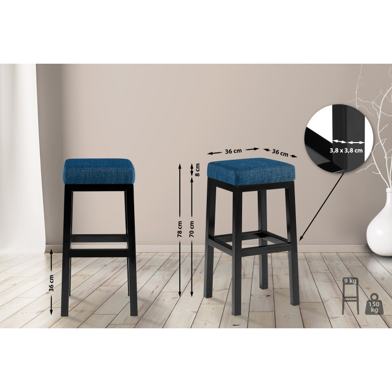 Tabouret de bar Taylor B80 en tissu