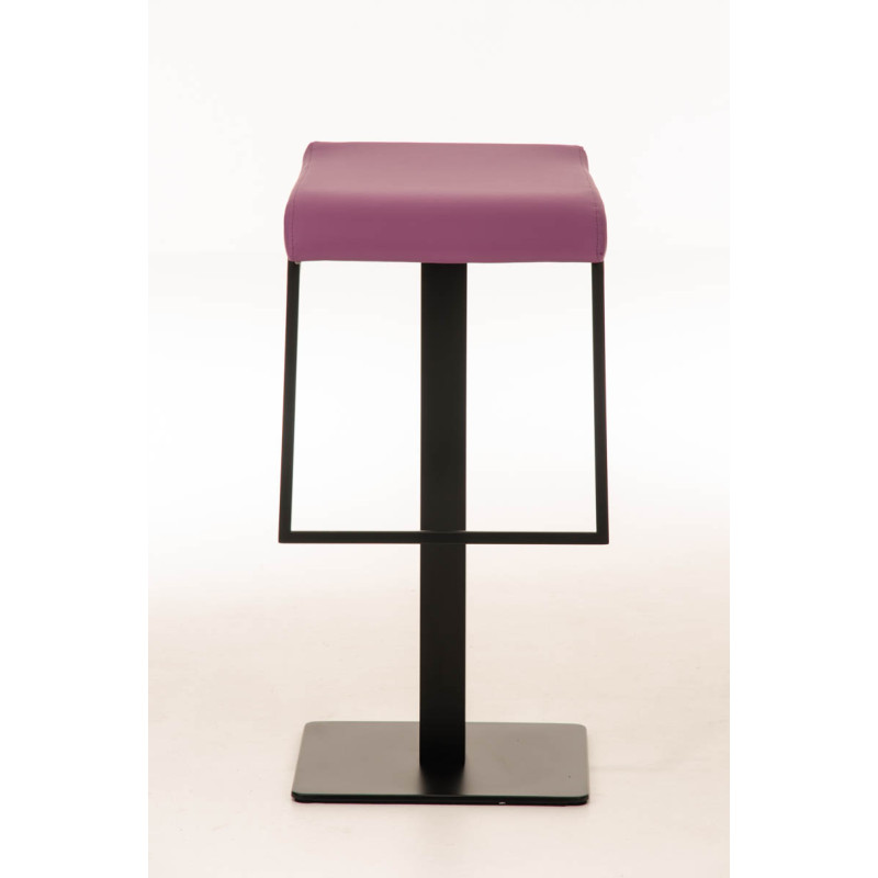Tabouret de bar Lameng en similicuir violet B78