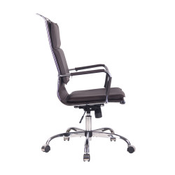 Chaise de bureau Bedford en cuir artificiel café