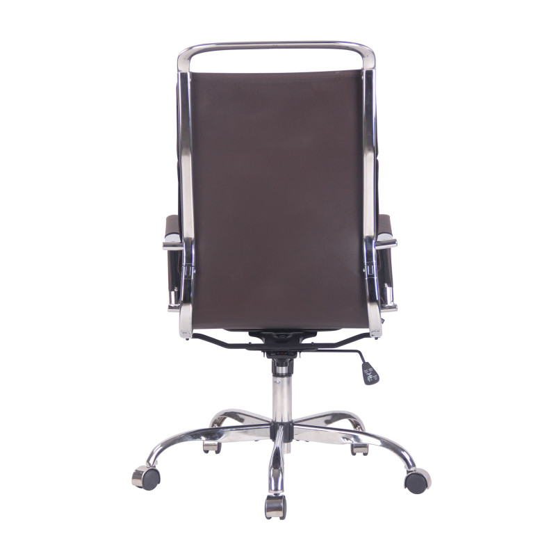 Chaise de bureau Bedford en cuir artificiel café