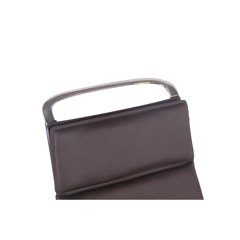 Chaise de bureau Bedford en cuir artificiel café