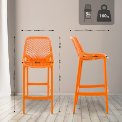 Tabouret de bar orange Air