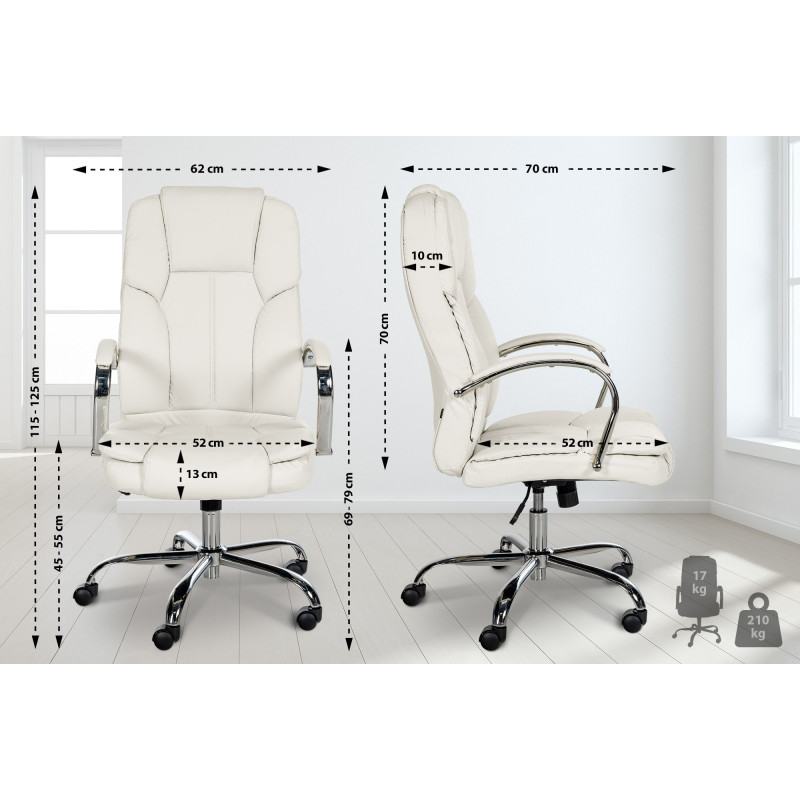 Chaise de bureau BIG Xanthos blanc