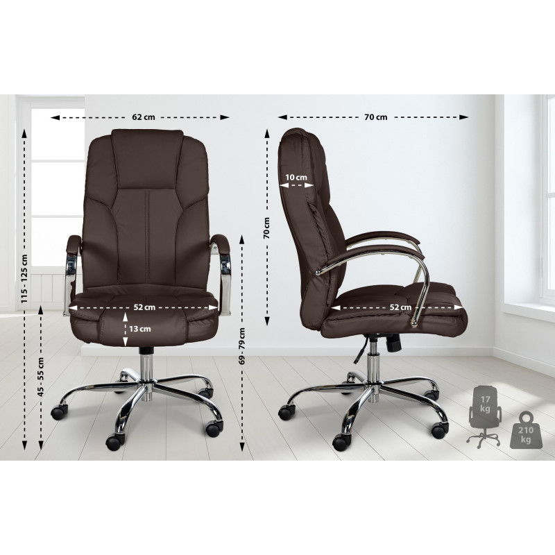 Chaise de bureau BIG Xanthos brun