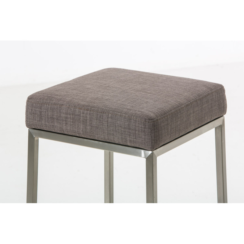 Tabouret de bar Montreal E85, tissu gris
