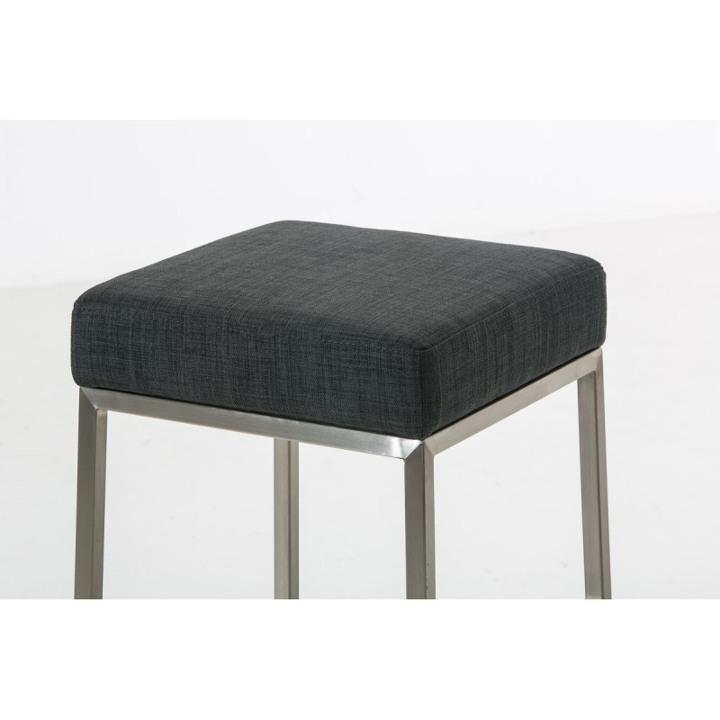 Tabouret de bar Montreal E85, tissu gris foncé