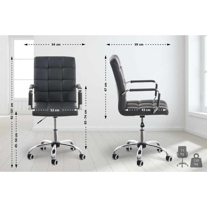 Chaise de bureau Deli V2 gris
